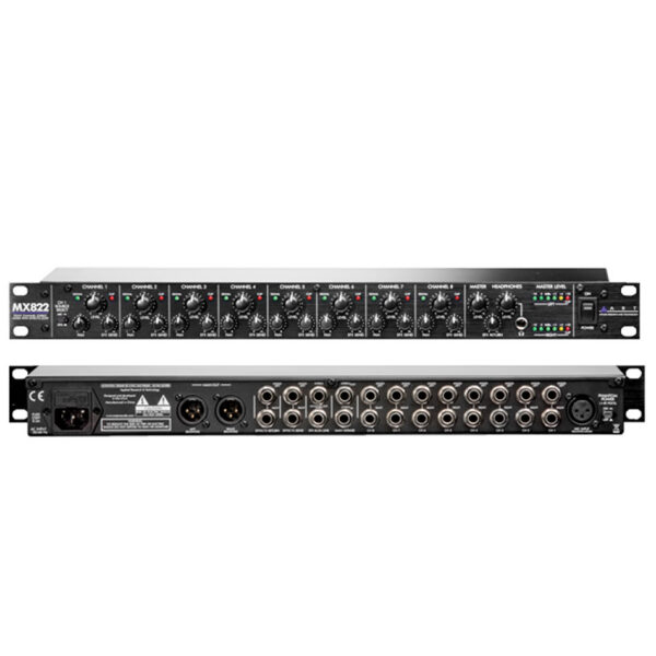 ART MX822 8-Channel Rack Mixer w/ Effect Loops
