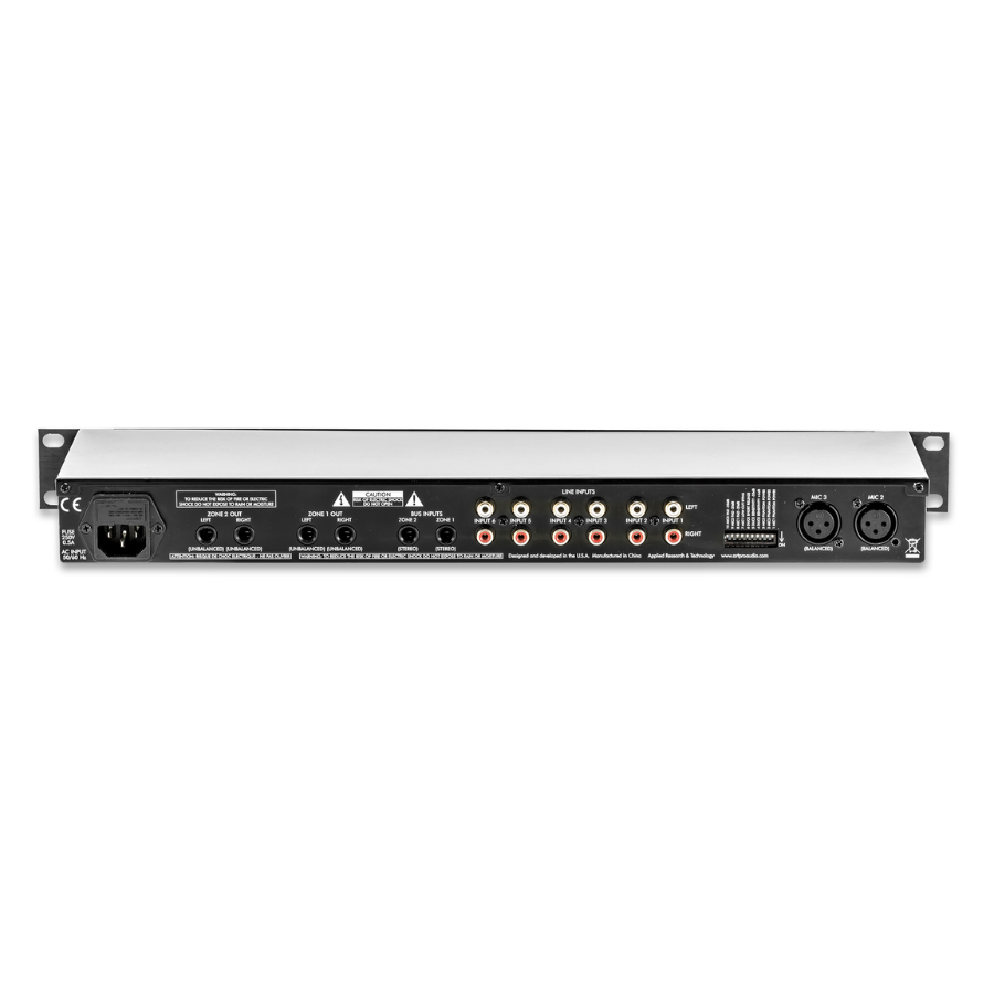 ART MX624 6-Channel Rack Mixer, Dual Zone Outputs - Image 2