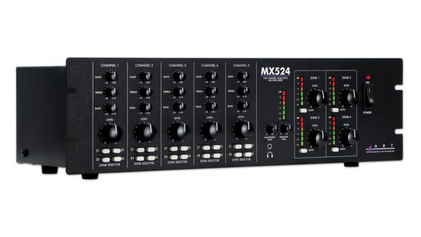 ART MX524 5-Channel 4-Zone Mic/Line Mixer