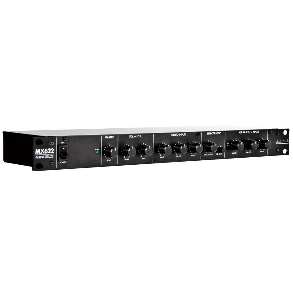 ART MX622 6-Channel Rackmount Stereo Mixer w/ EQ