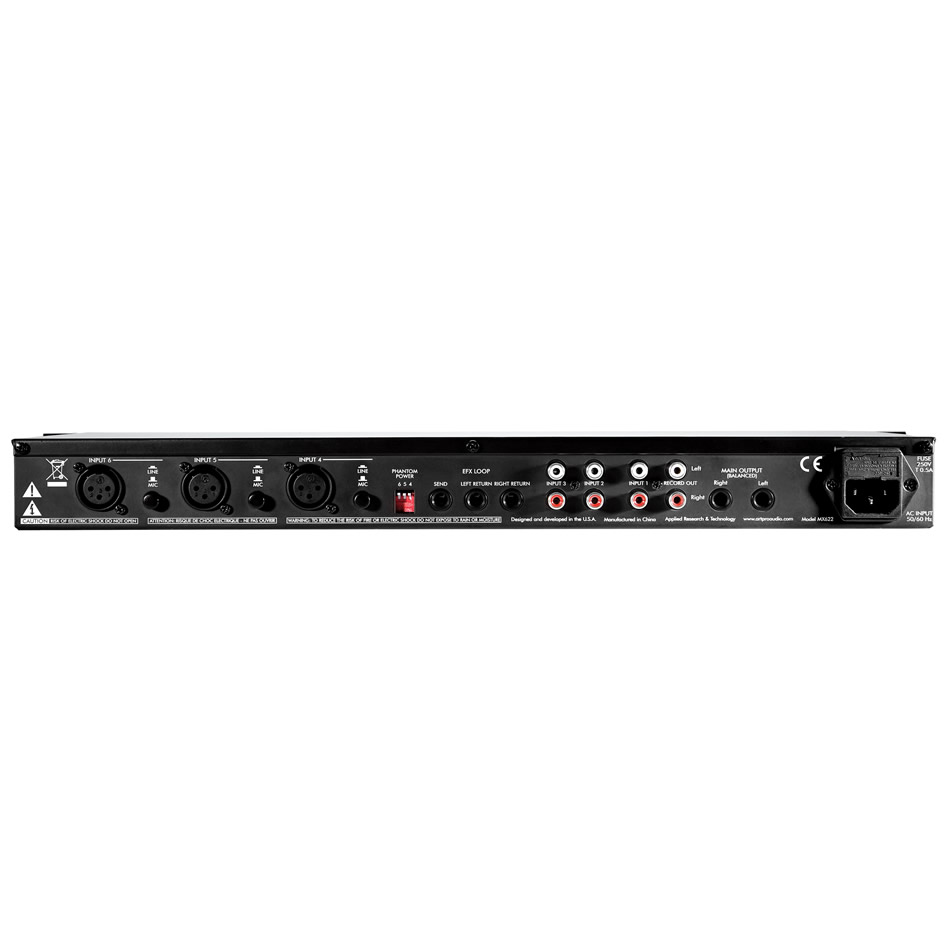 ART MX622 6-Channel Rackmount Stereo Mixer w/ EQ - Image 2