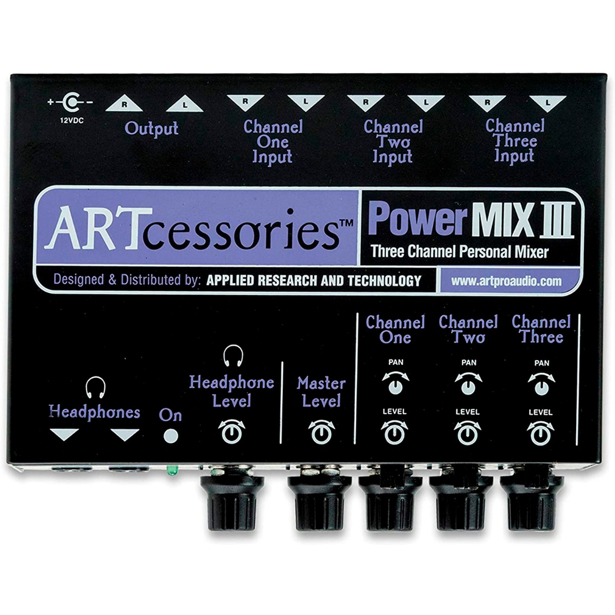 ART PowerMIX III 3-Channel Personal Stereo Mixer - Image 2