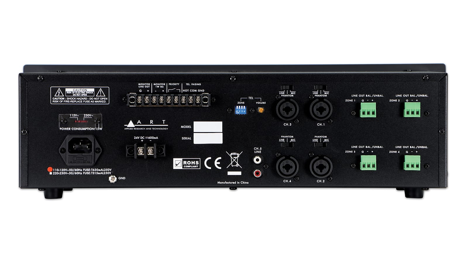 ART MX524 5-Channel 4-Zone Mic/Line Mixer - Image 3